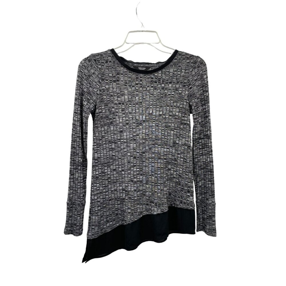 Simply Vera Vera Wang Blouse Womens XS Used Black Gray